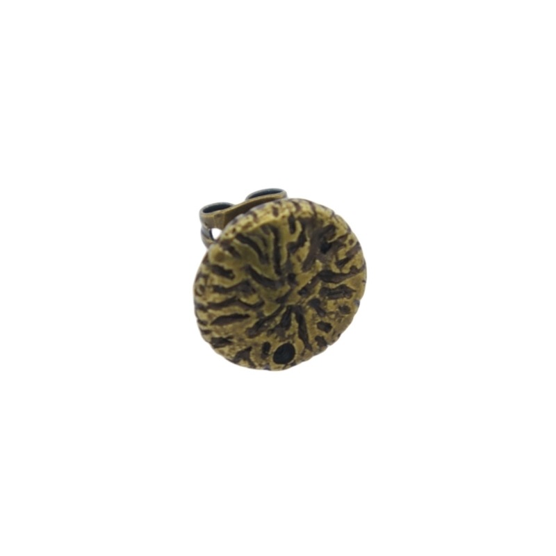 [155120000] Round ear stud Ø 12mm with one hole