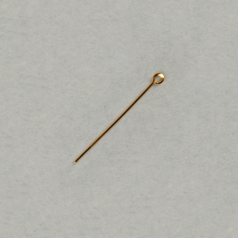 [110723000] Tige en laiton 30mm à œillet. Fil Ø 0,7mm