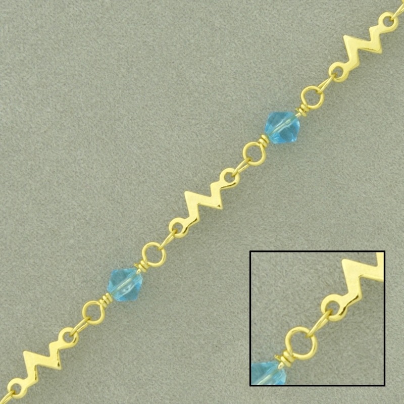 [528841300] Chaîne en laiton à  maille fantaisie largeur 4,8mm