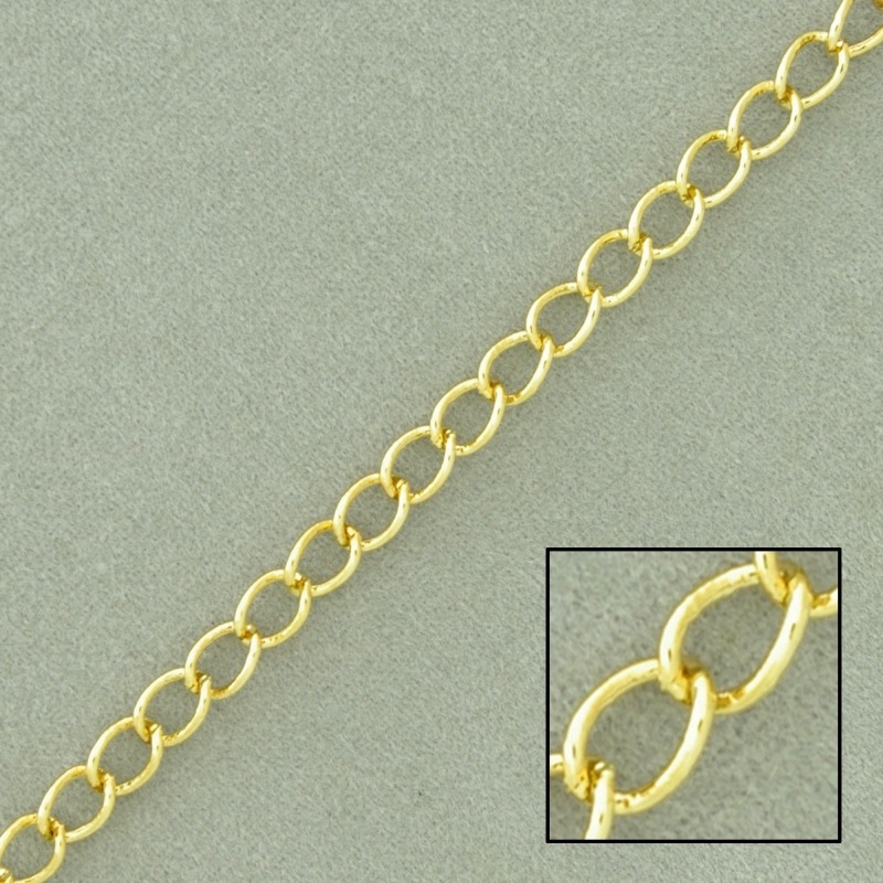 [520890000] Chaîne en laiton gourmette largeur 3,7mm