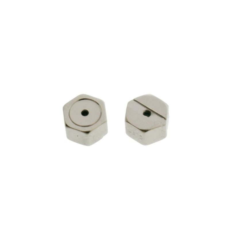 [118001500] Poussette hexagonale chromée sans nickel. VALABLE POUR LES TIGES DE Ø0,9mm.