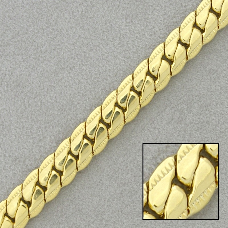 [524310000] Cadena de latón barbada laminada ancho 7mm