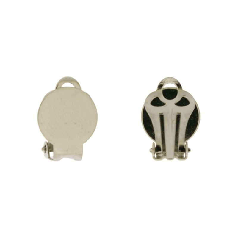 Boucle d'oreille clip plateau Ø 10mm