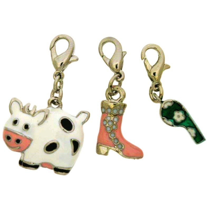 [125011200] Pack 3 pendentifs émaillés (sans nickel)