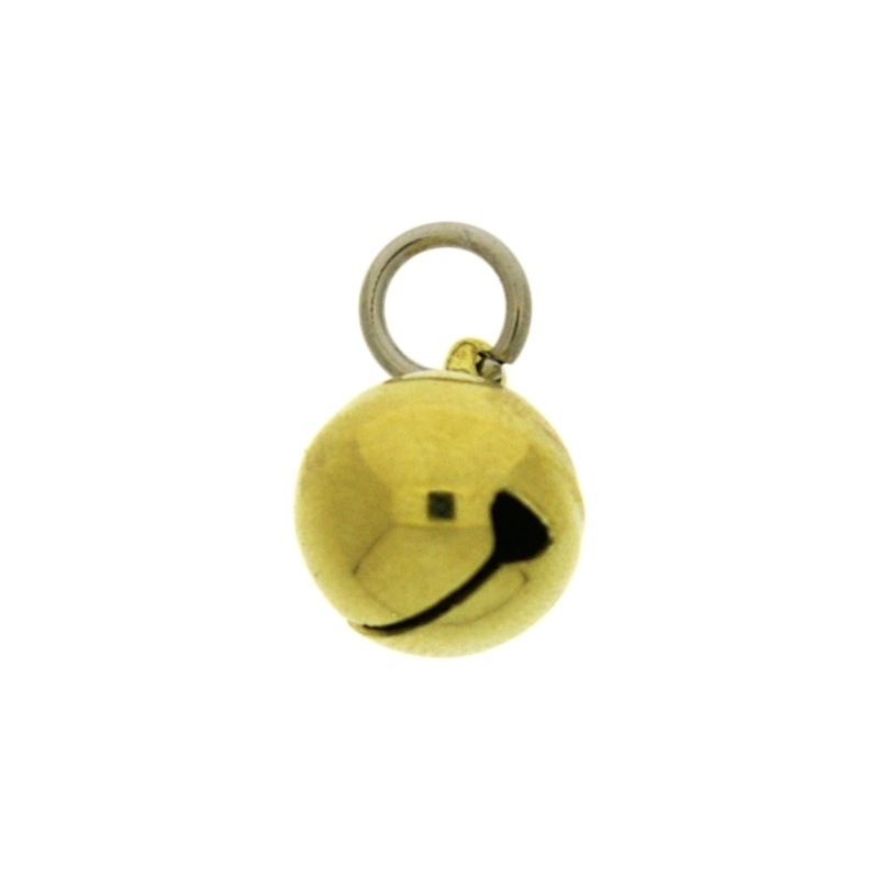 [119091498] Cascabel Ø 14mm montado con anilla redonda Ø9x hiloØ1,4mm