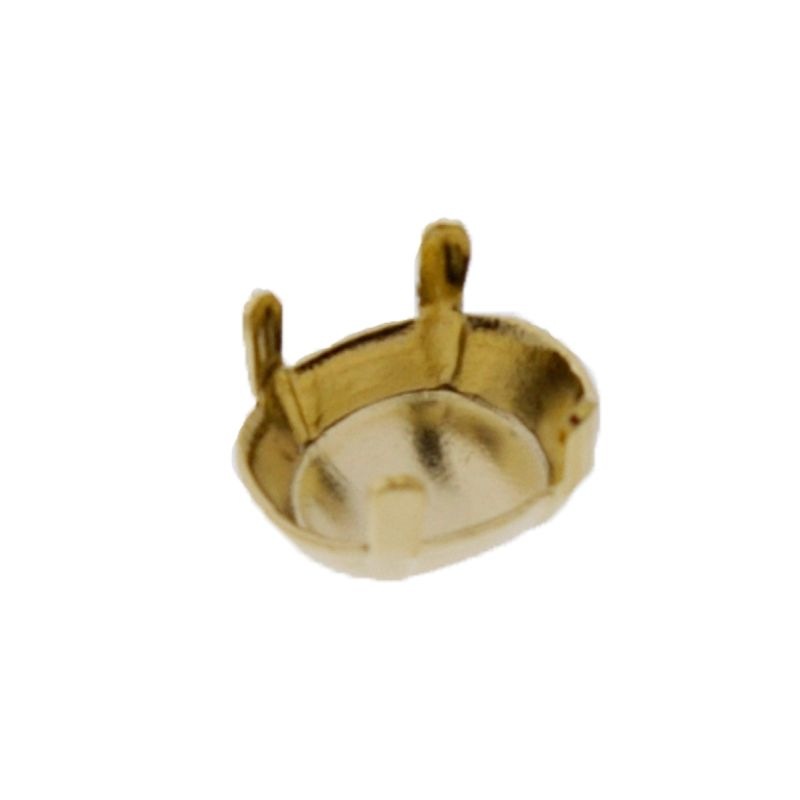 [120920000] Montura de latón con garras para strass oval 14x10,5mm