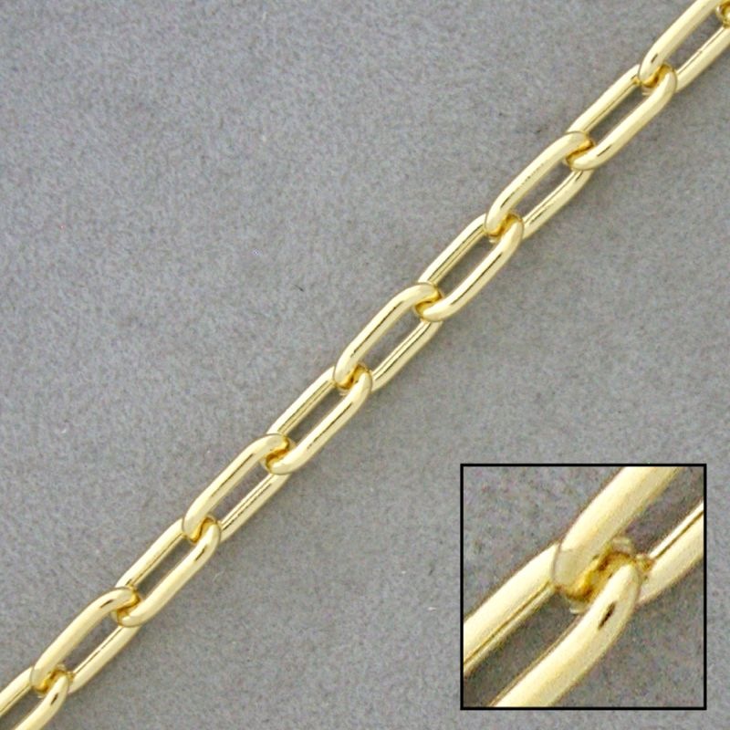 [529191100] Cadena de latón forzada ancho 5mm. Largo eslabón 10,8mm.