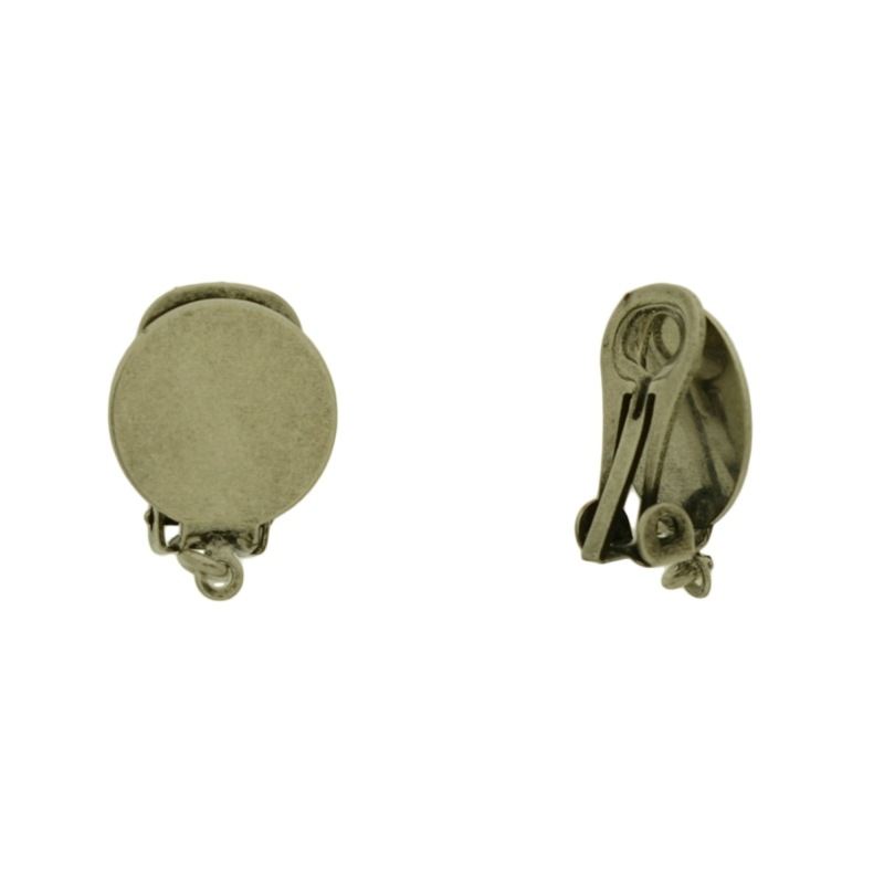 [631201200] Ø 12mm flat base ear clip with loop