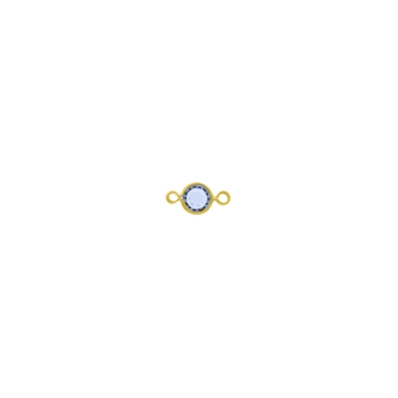 Round strass spacer Ø 4mm light sapphire colour