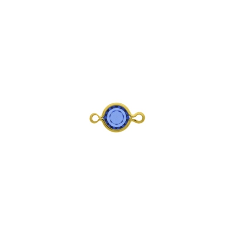 [123060300] Intercalaire strass Ø 6mm couleur saphir
