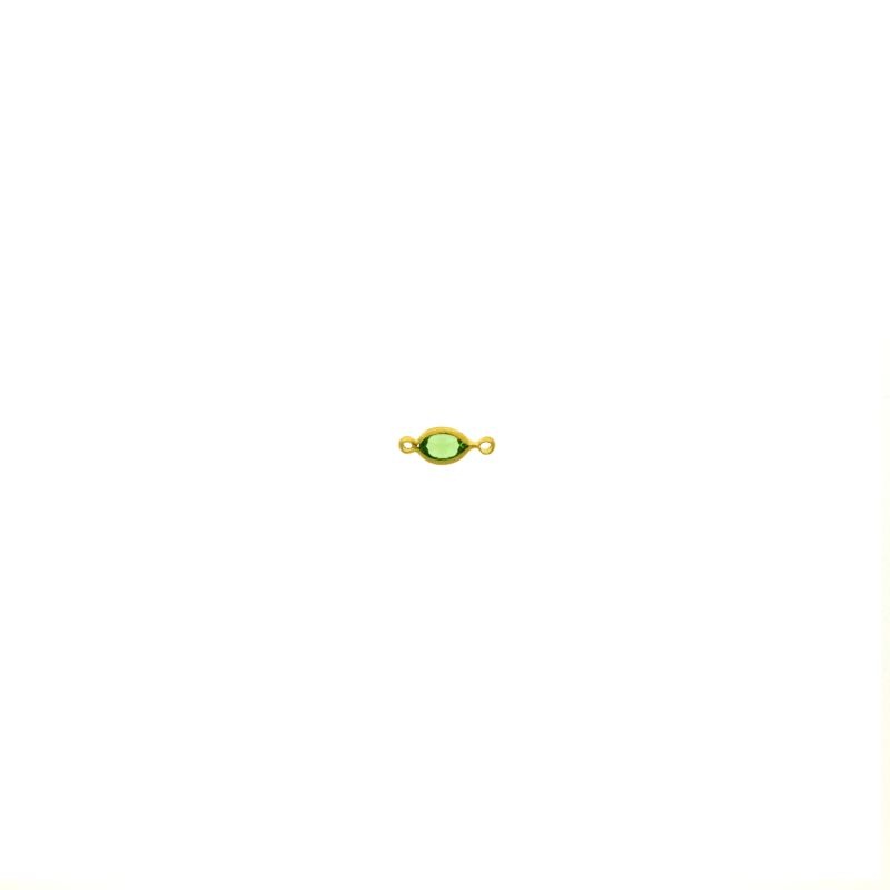 [123011500] Intercalaire strass oval 6x4mm couleur Peridot