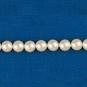Round crystal pearl Ø 4mm 2 holes. Cream colour.