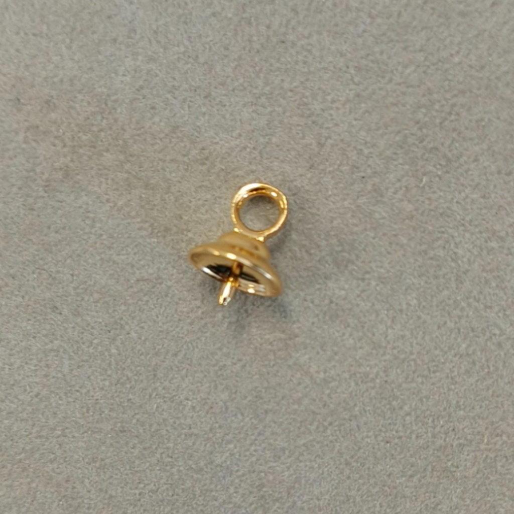 [910490000] Campanillo con casquilla Ø9mm para perla redonda de Ø12, Ø14 y Ø16mm