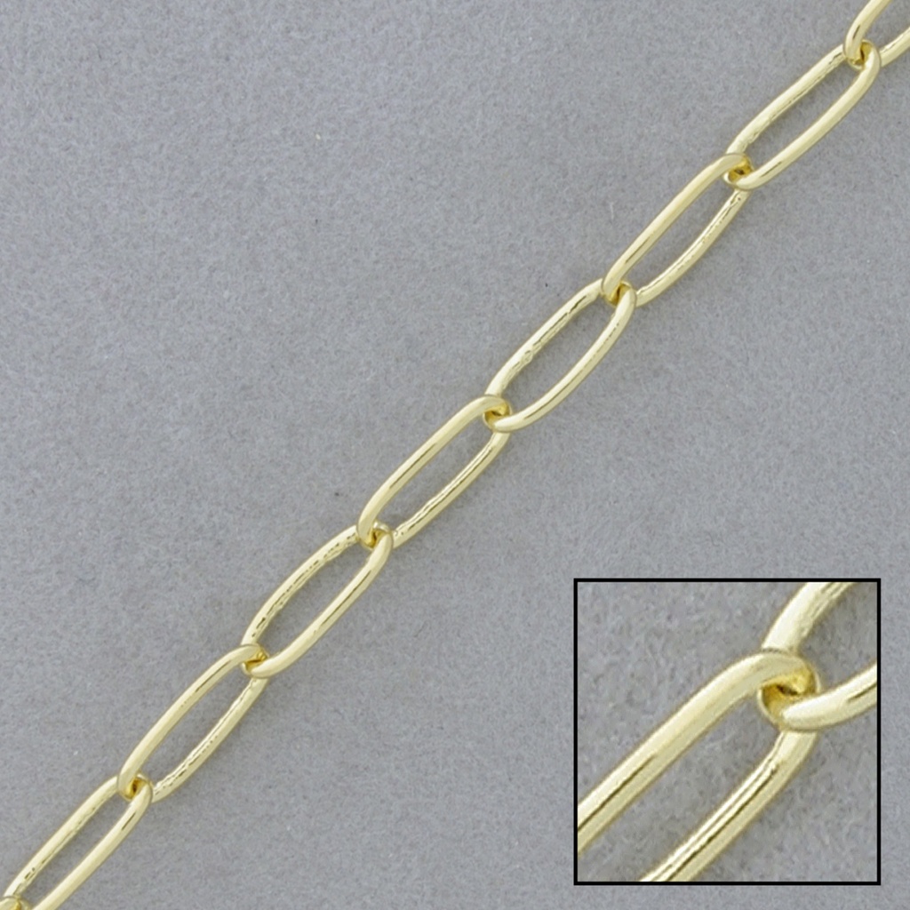 [529134700] Chaîne en laiton maille forçat longue largeur 4,7mm