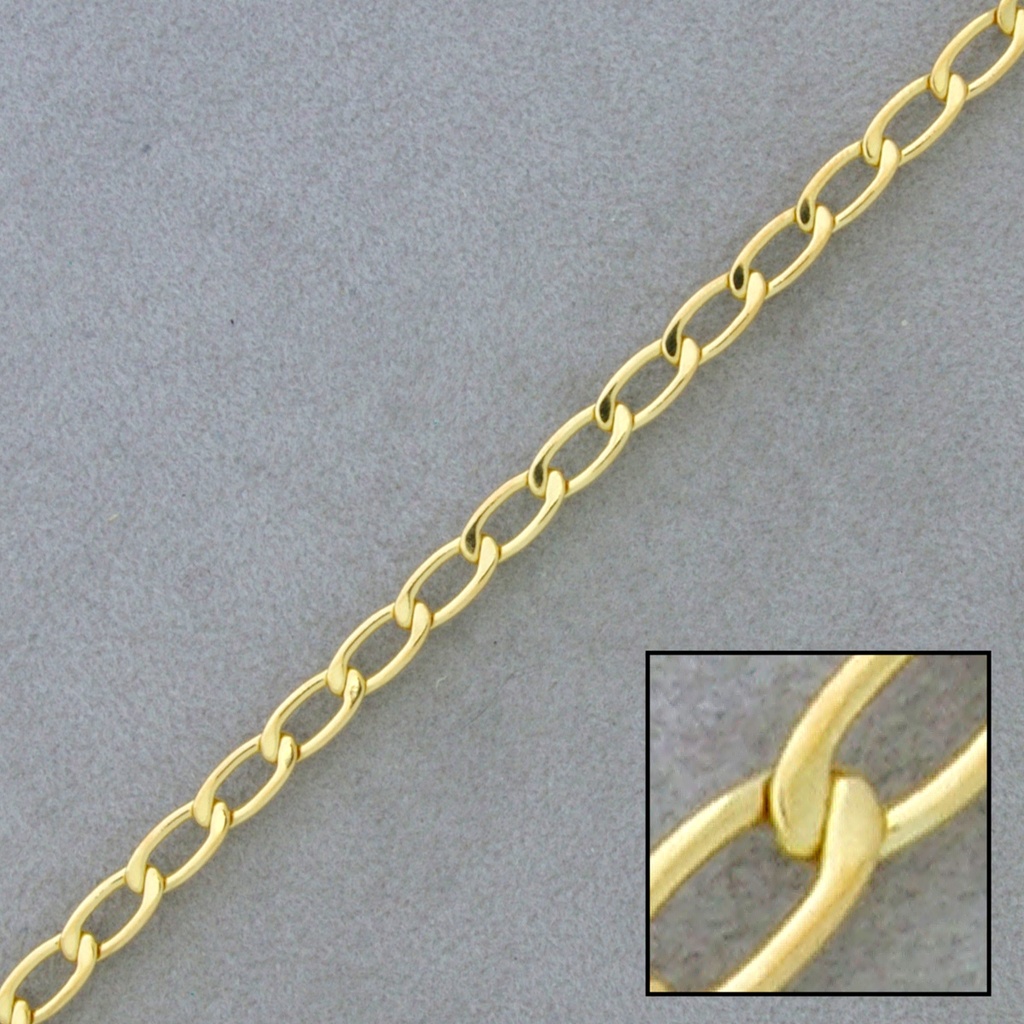 [525330000] Cadena de latón barbada laminada ancho 4mm