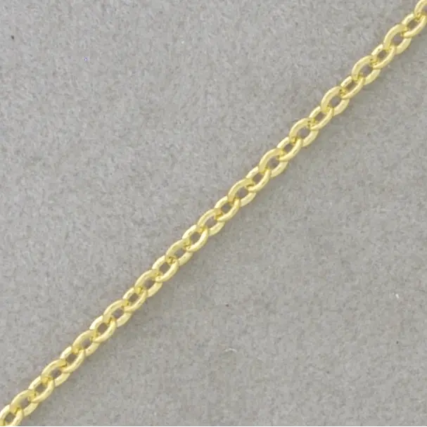 [520072300] Chaîne en laiton maille forçat largeur 2,1mm. Maillon plat.