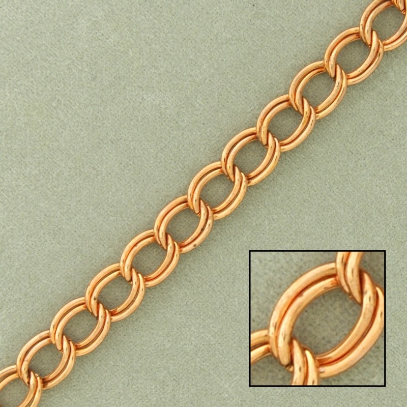 Cadena de hierro barbada doble ancho 8,1mm