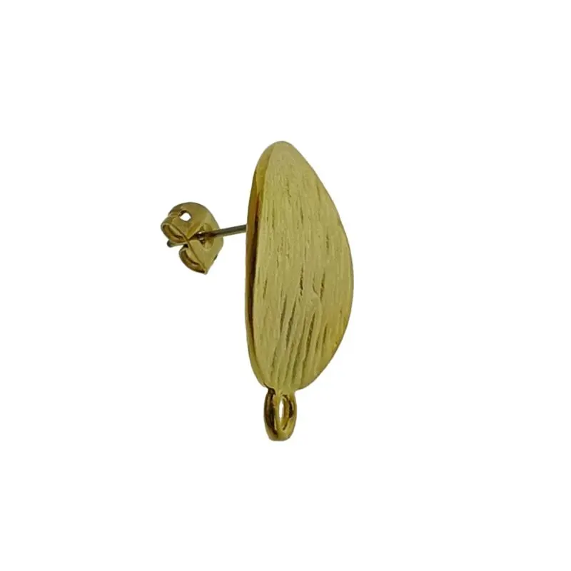 Clou d'oreille rond Ø 12mm avec anneau fermé. (sans poussette de boucle d'oreille)