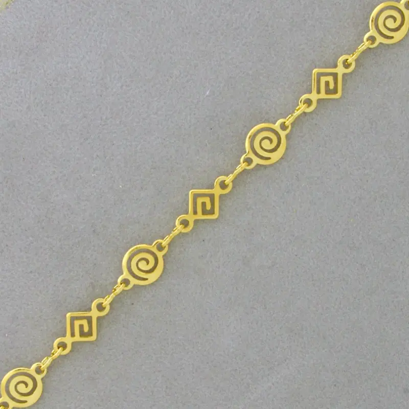 Chaîne en laiton spirale largeur 7mm