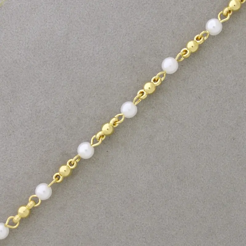 [525030000] Chaîne en metal à  maille fantaisie largeur 5mm