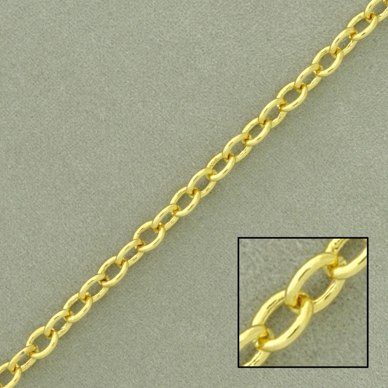 [524330000] Anchor brass chain width 3,1mm. Wire Ø 0.8mm