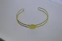 Soldered Disc Thread Bracelet. Gold plated.
