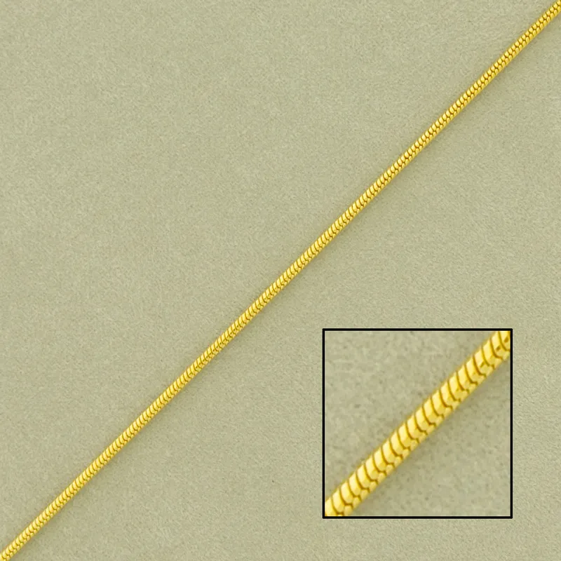 Cadena de latón gusanillo ancho 1,0mm